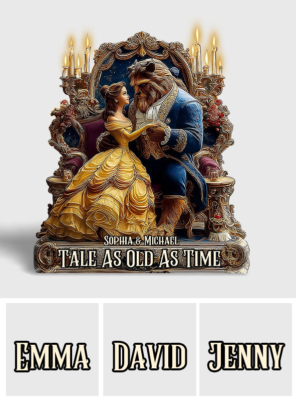 Fairy Tale Romantic Tale As Old As Time - Personalized Mouse Custom Shaped Acrylic Plaque