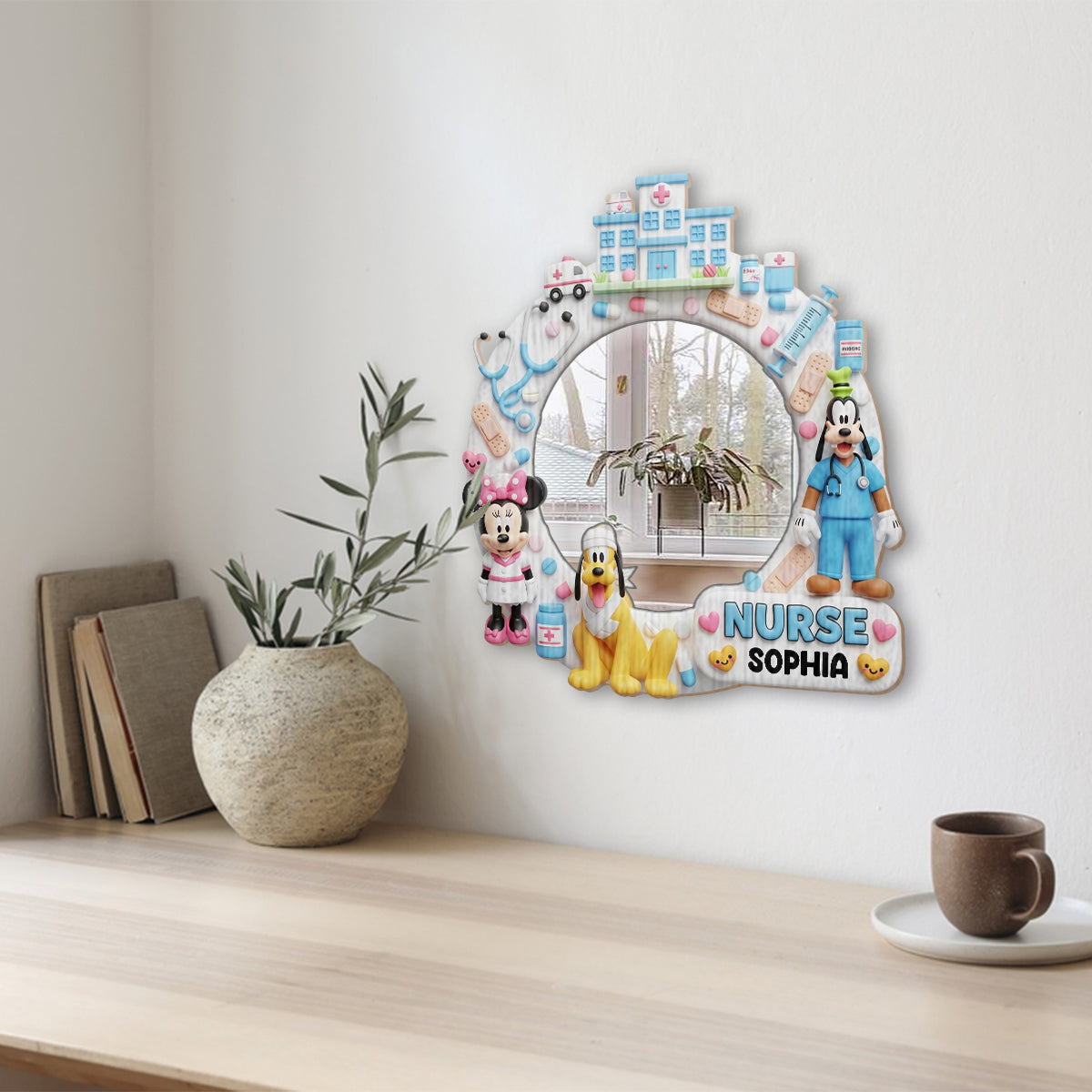 Mouse's Medical - Personalized Nurse Wall Hanging Mirror