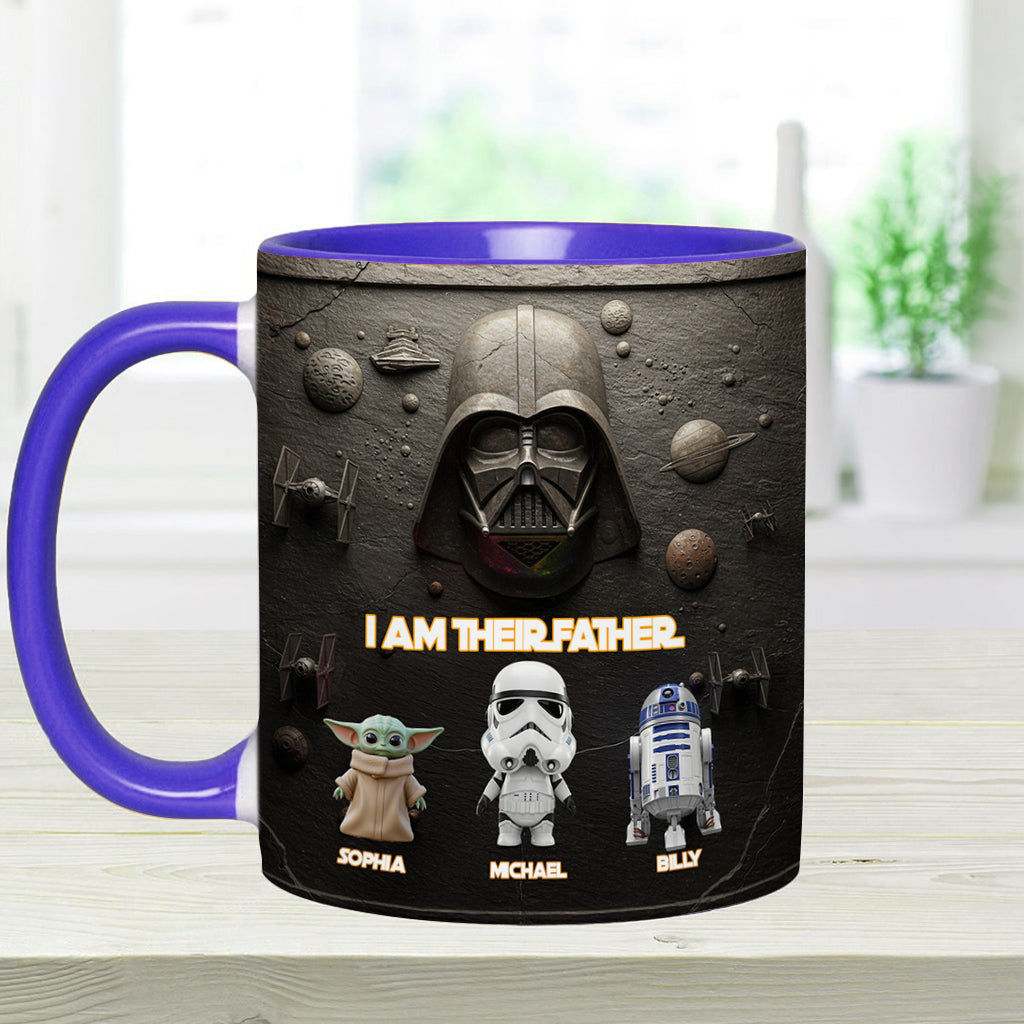 Their Father - Personalized The Force Accent Mug