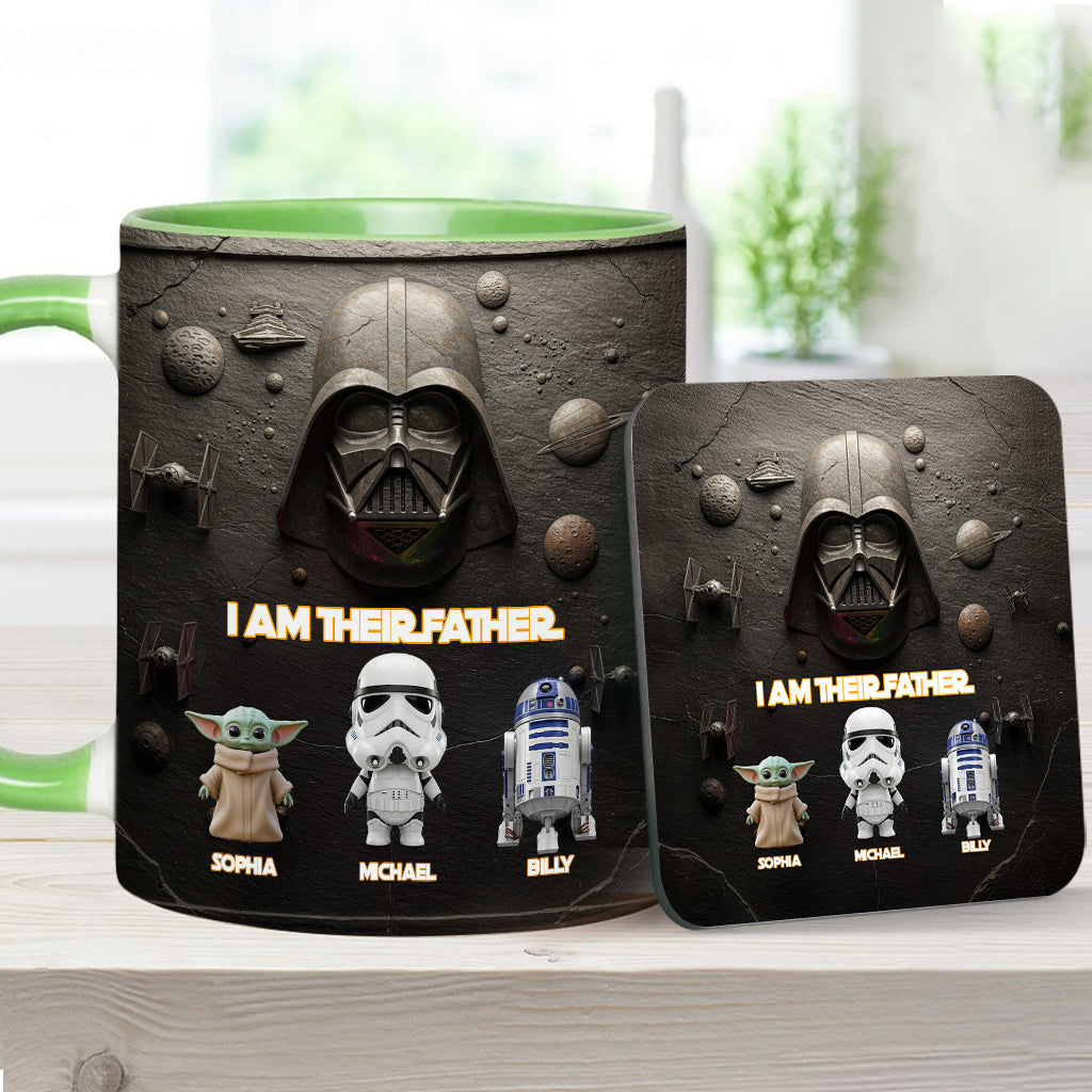 Their Father - Personalized The Force Accent Mug