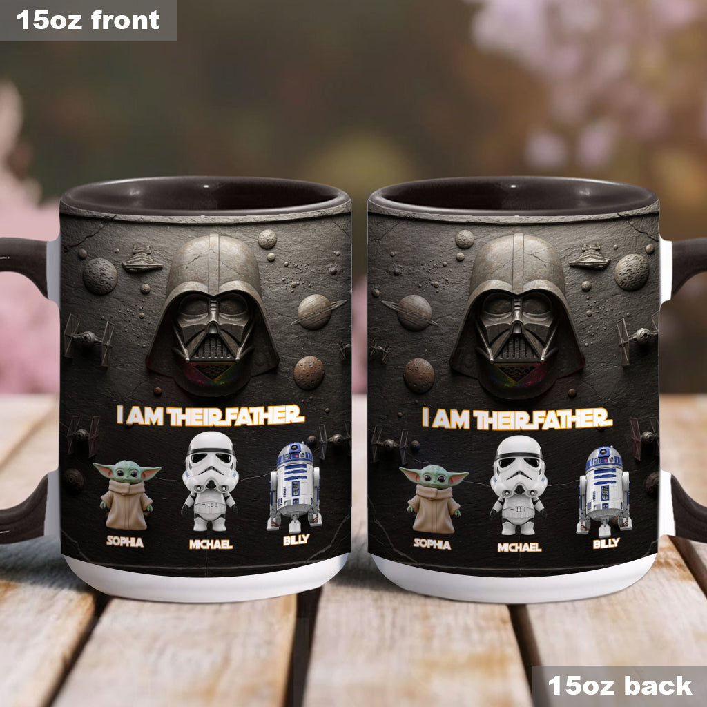 Their Father - Personalized The Force Accent Mug