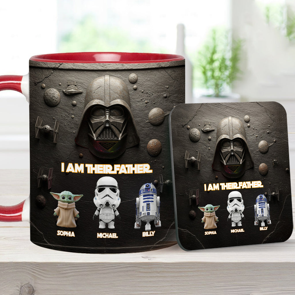 Their Father - Personalized The Force Accent Mug