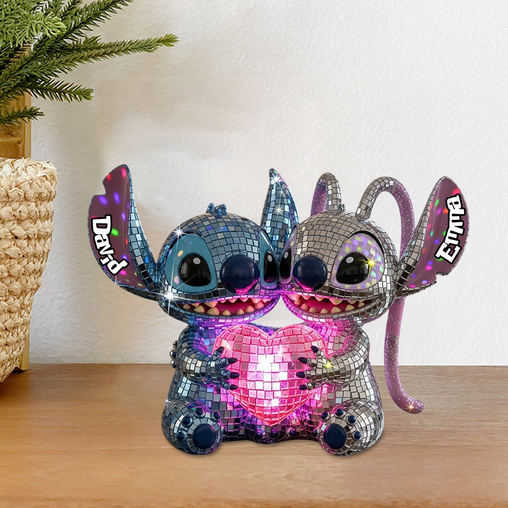 Blue Ohana Disco Ball - Personalized Ohana Custom Shaped Acrylic Plaque