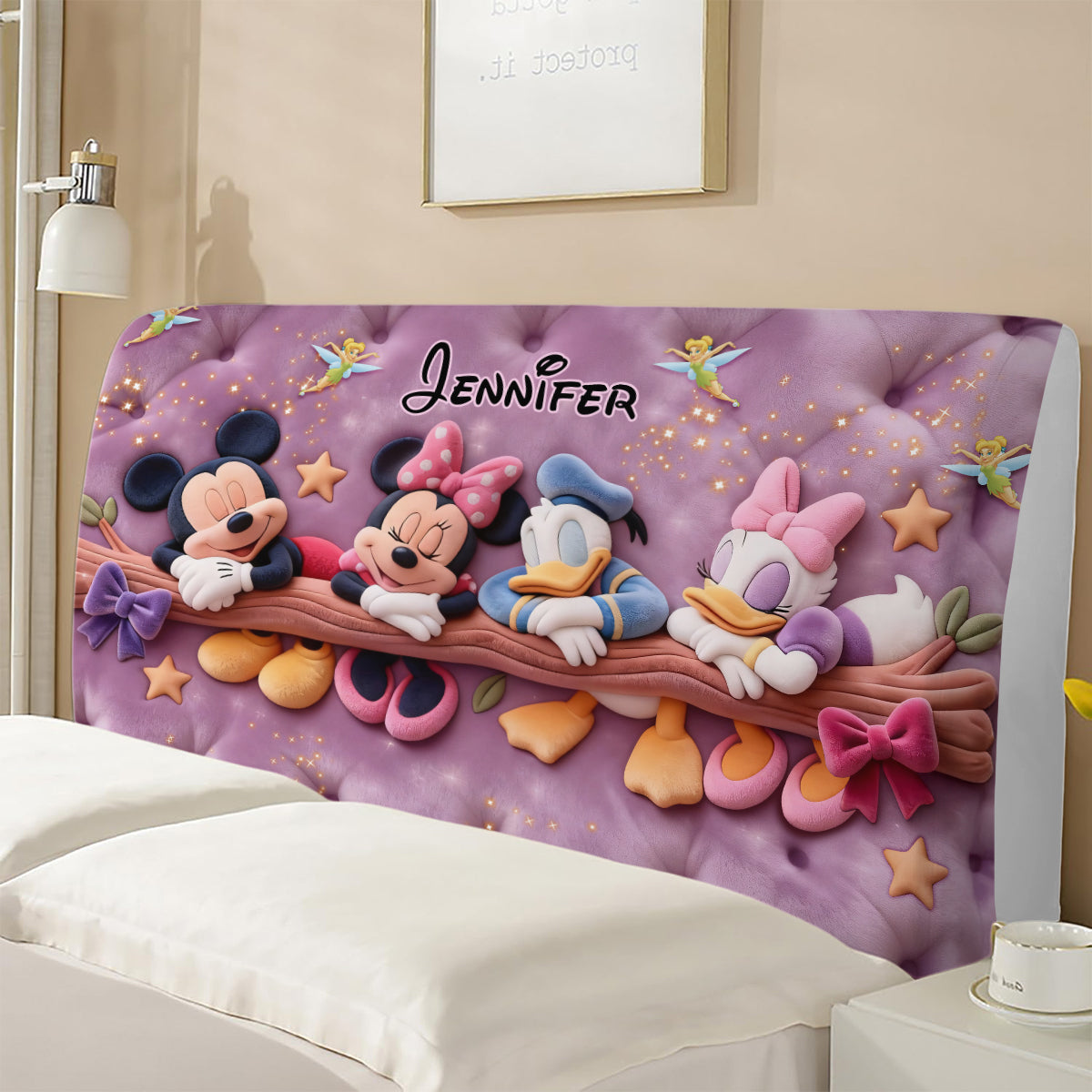 Cartoon Magical Mouse - Personalized Mouse Headboard Slipcover