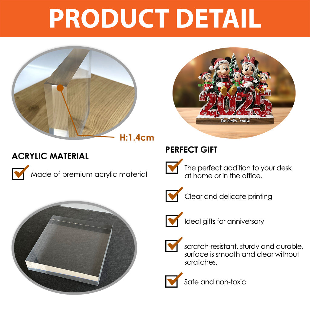 Magic Family - Personalized Mouse Custom Shaped Acrylic Plaque