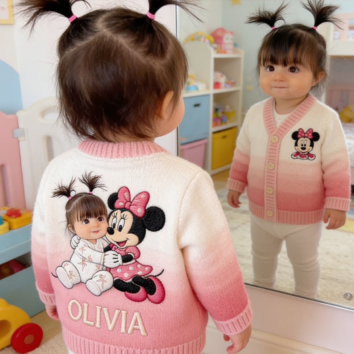 Magical Friends - Personalized Mouse Cardigan Sweater