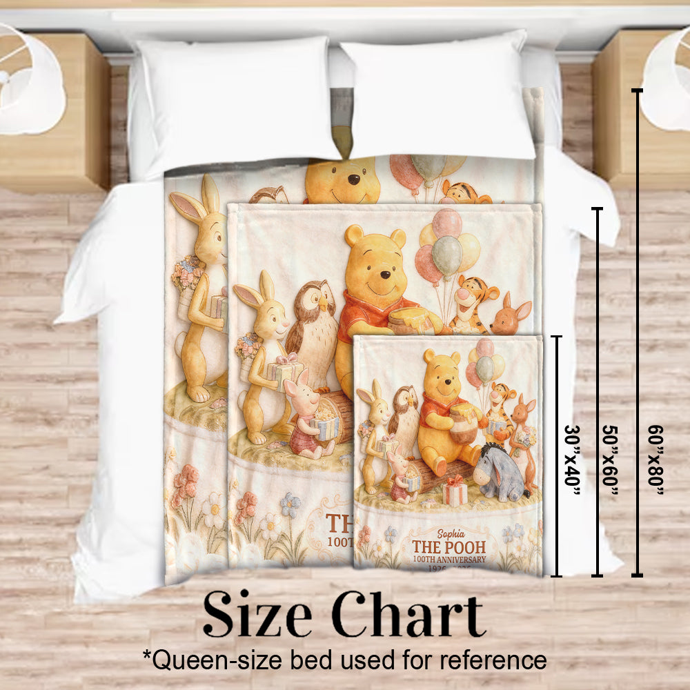 Honey Bear & Friends 100th Anniversary - Personalized Mouse Blanket