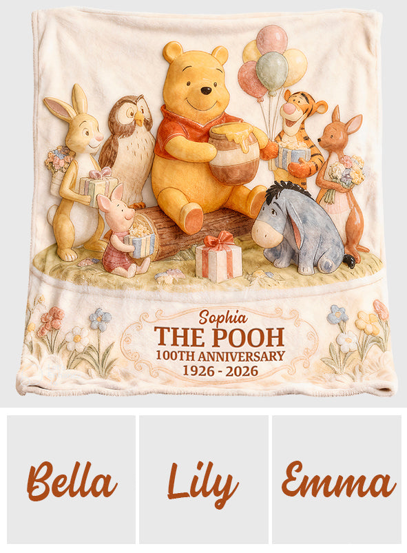 Honey Bear & Friends 100th Anniversary - Personalized Mouse Blanket