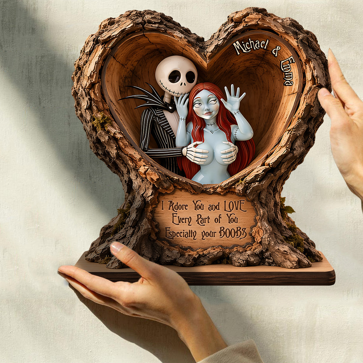 I Adore You - Personalized Nightmare Custom Shaped Wood Plaque