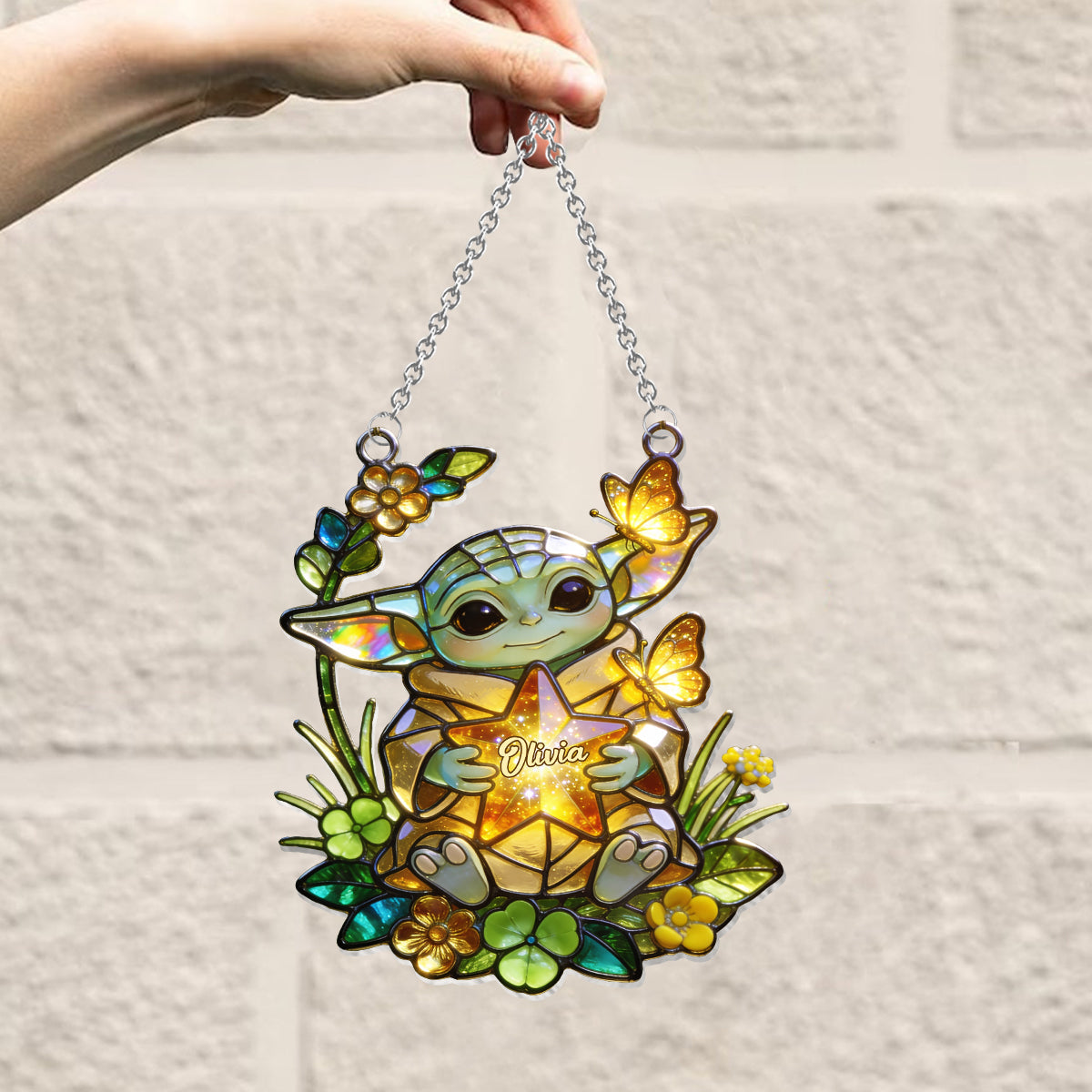Any Photo Magical Friends - Personalized Mouse Window Hanging Suncatcher Ornament