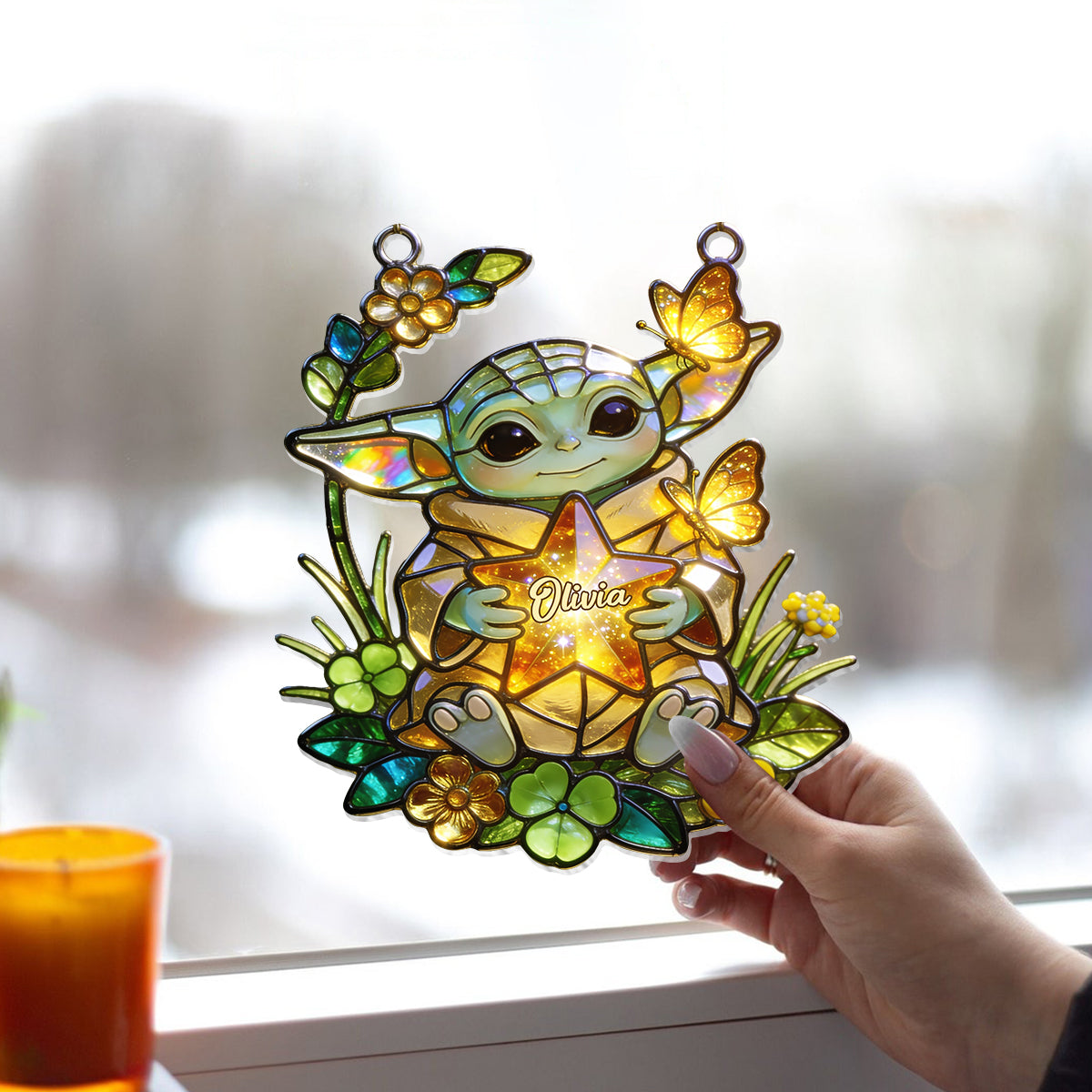 Any Photo Magical Friends - Personalized Mouse Window Hanging Suncatcher Ornament