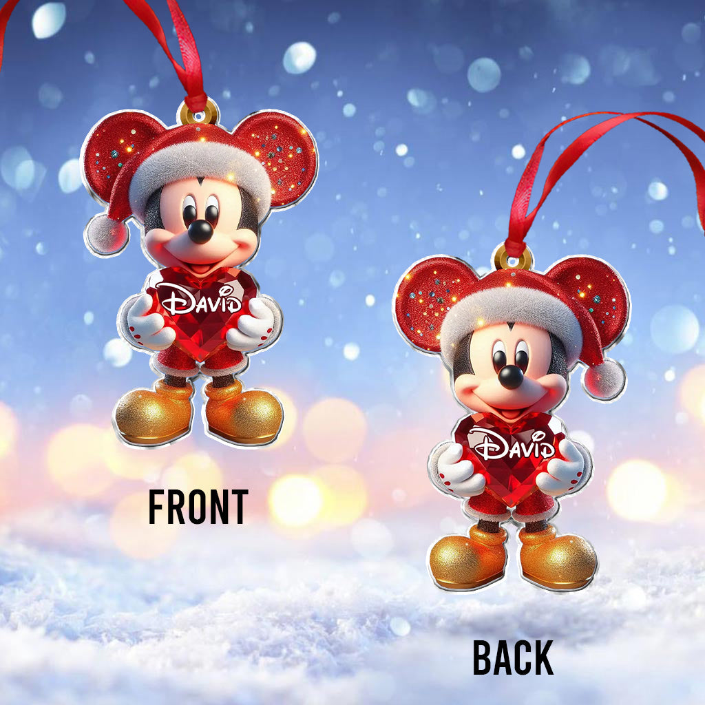 Merry Christmas - Personalized Mouse Ornament