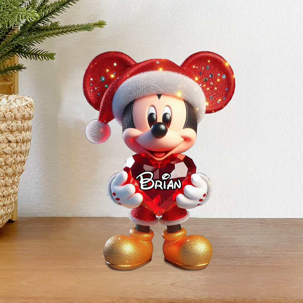 Merry Christmas - Personalized Mouse Custom Shaped Acrylic Plaque