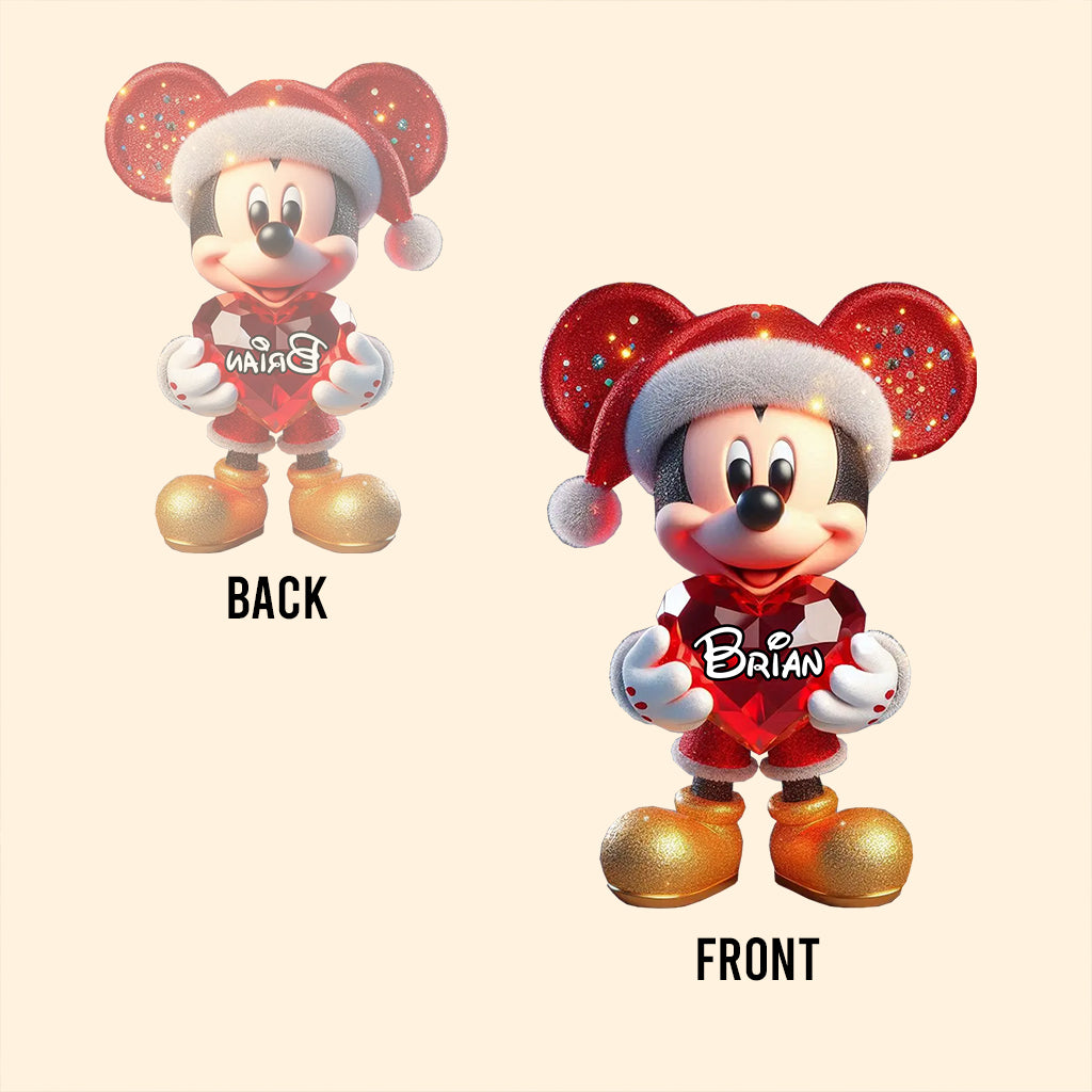 Merry Christmas - Personalized Mouse Custom Shaped Acrylic Plaque