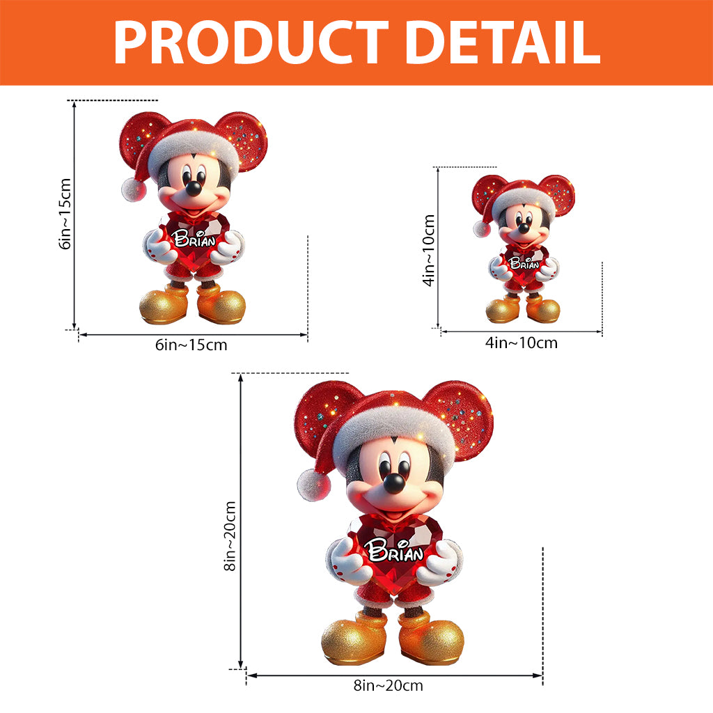 Merry Christmas - Personalized Mouse Custom Shaped Acrylic Plaque