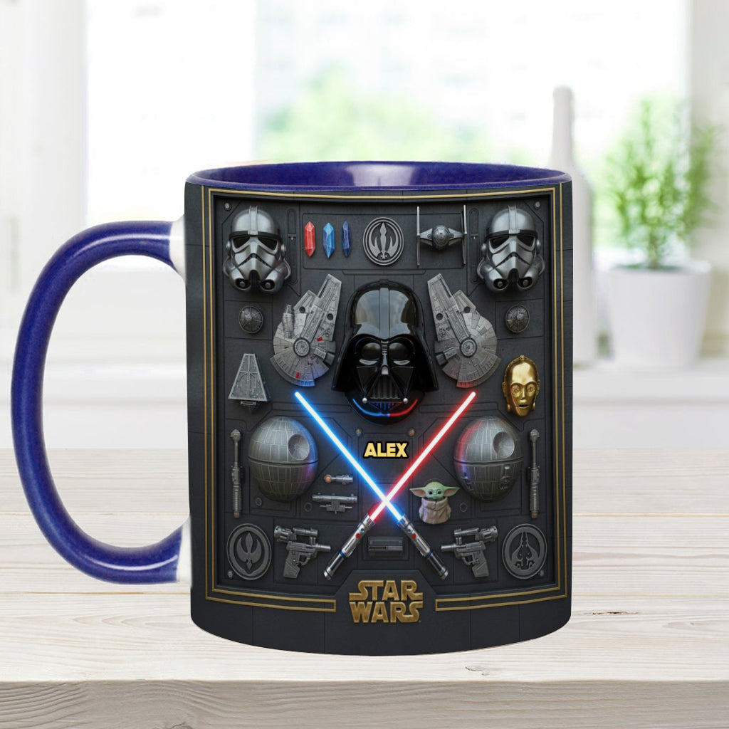 The Galaxy - Personalized The Force Accent Mug