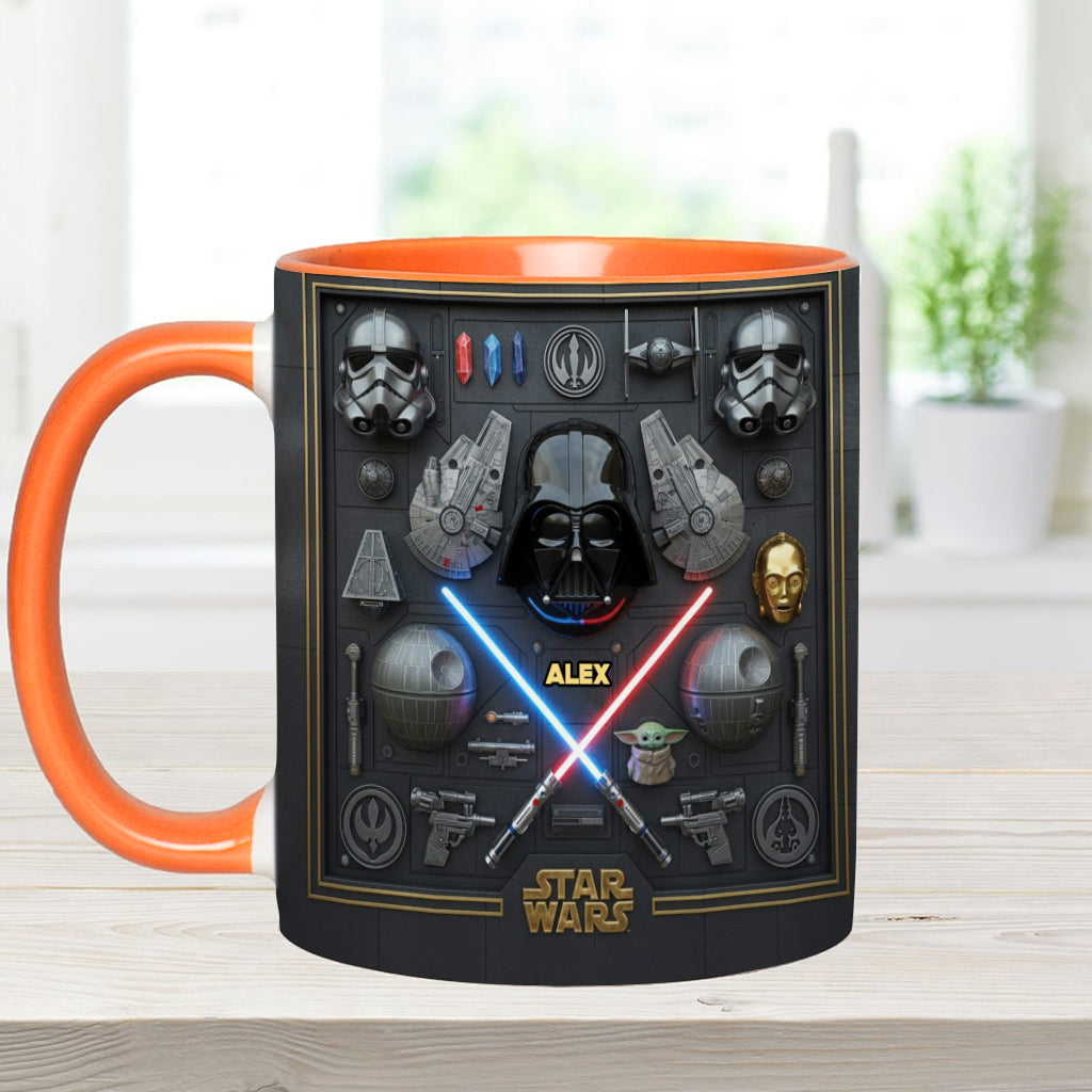 The Galaxy - Personalized The Force Accent Mug