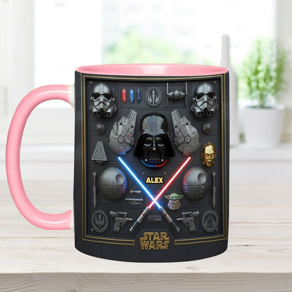 The Galaxy - Personalized The Force Accent Mug