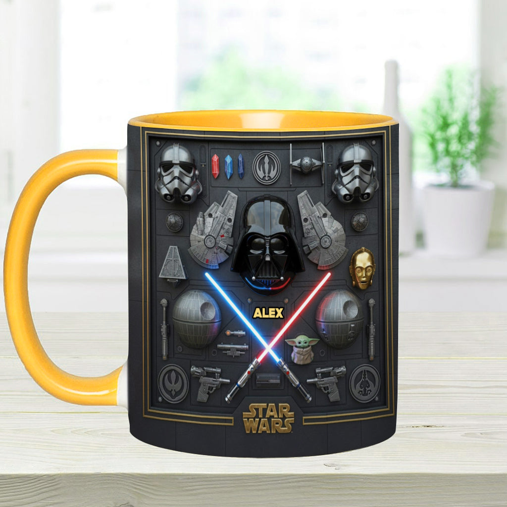 The Galaxy - Personalized The Force Accent Mug