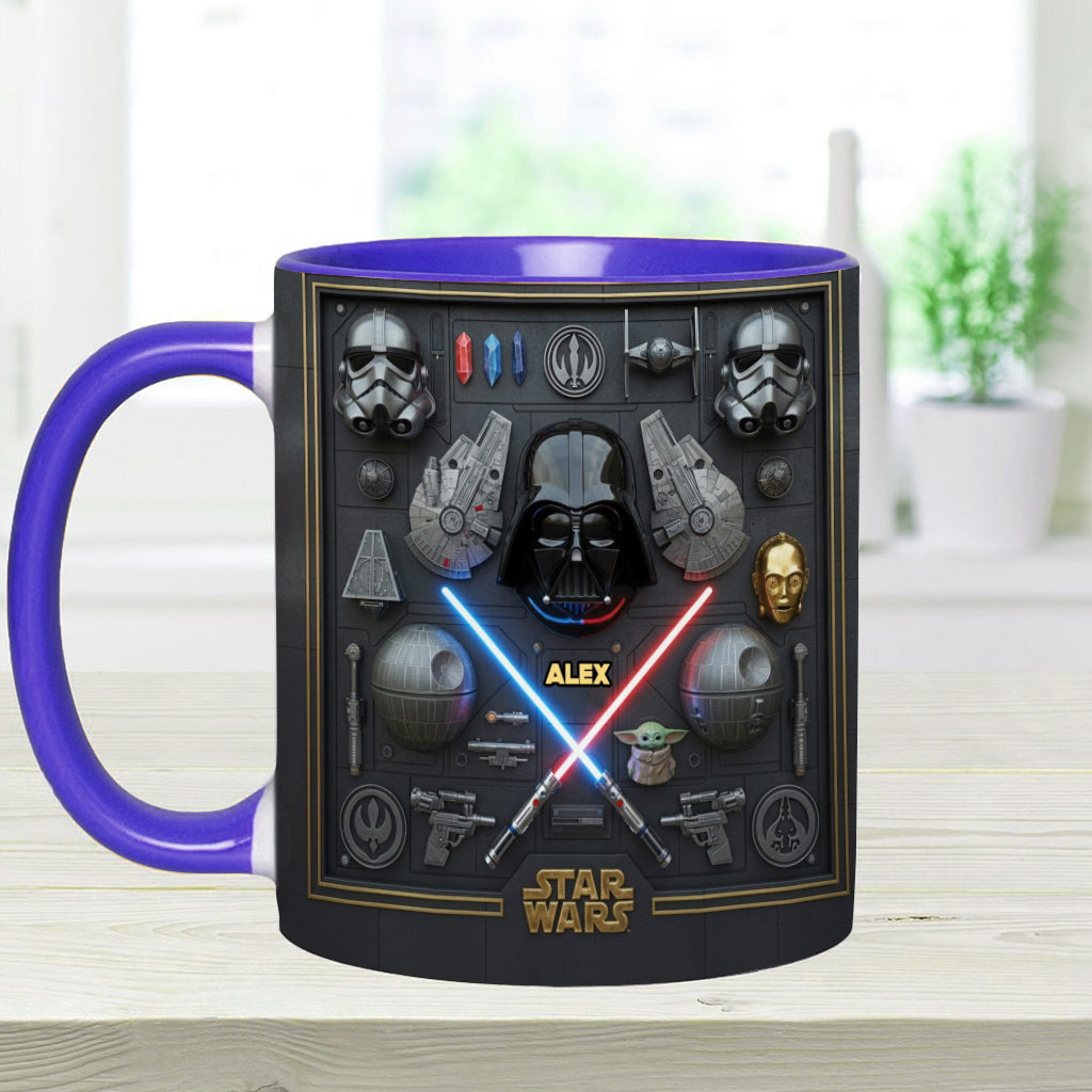 The Galaxy - Personalized The Force Accent Mug