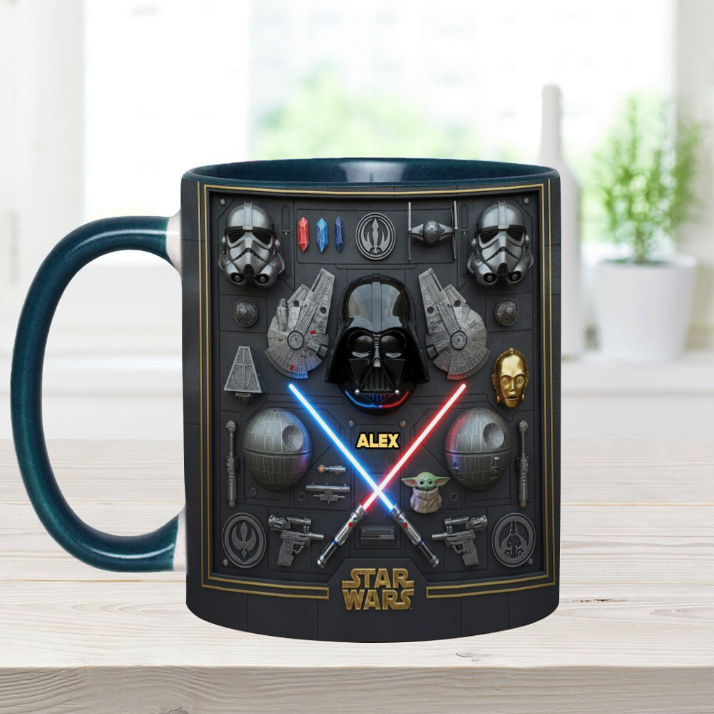 The Galaxy - Personalized The Force Accent Mug