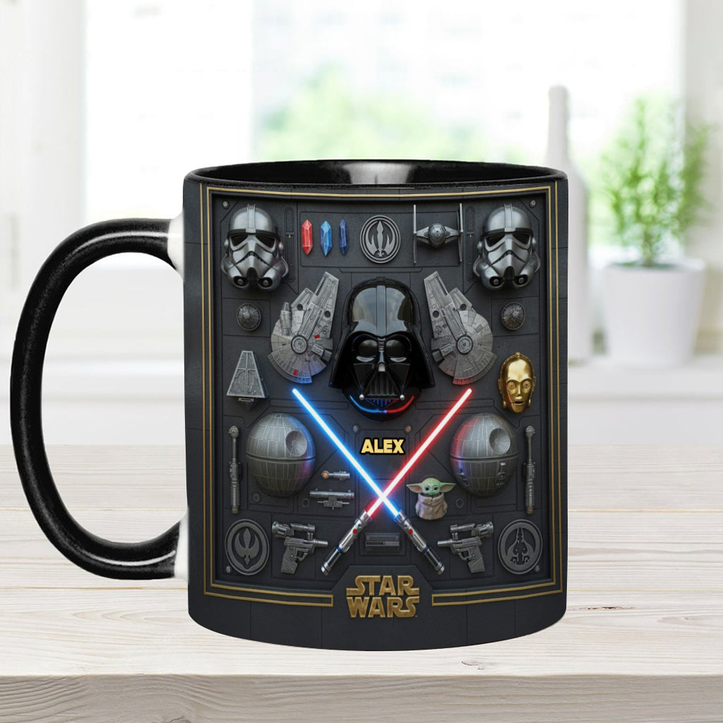 The Galaxy - Personalized The Force Accent Mug