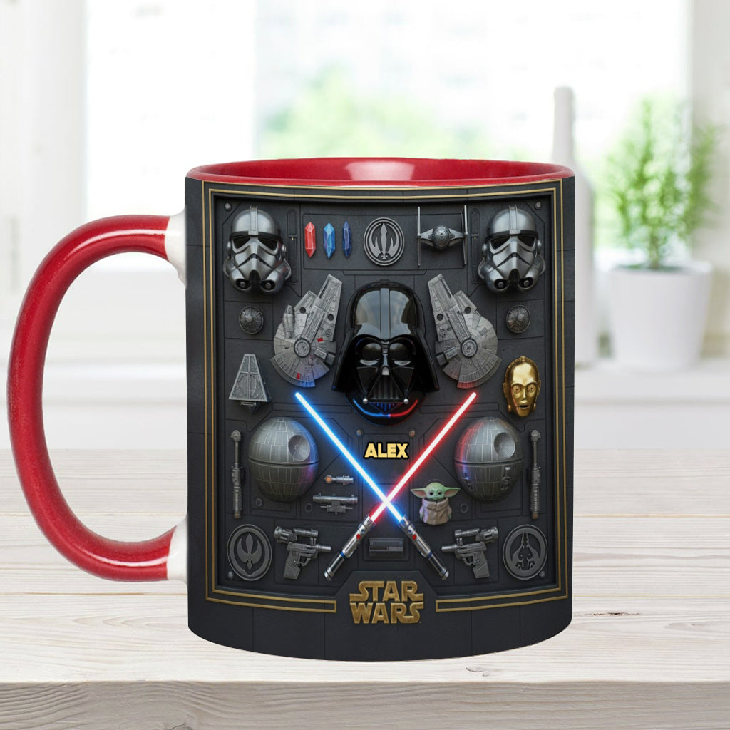 The Galaxy - Personalized The Force Accent Mug