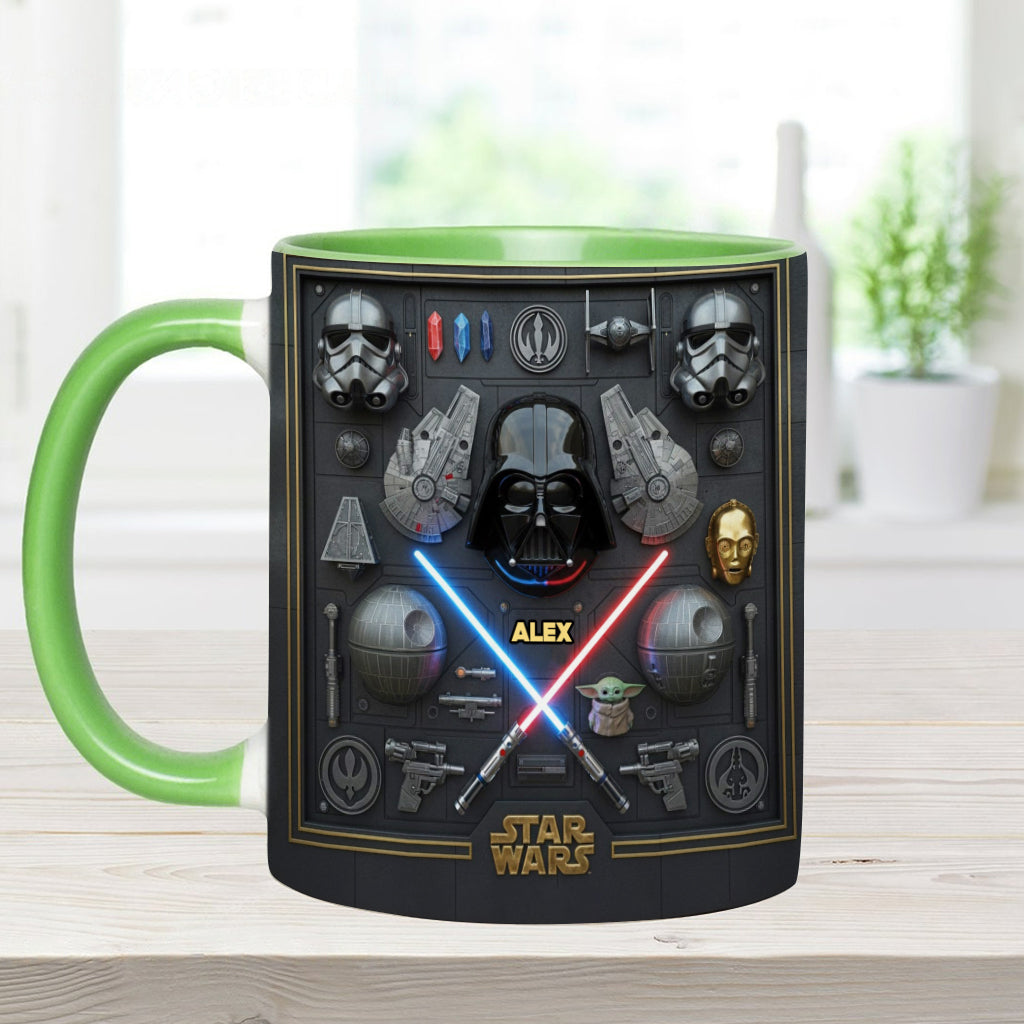 The Galaxy - Personalized The Force Accent Mug