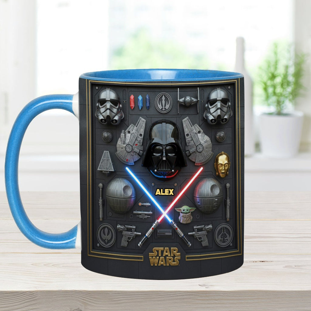 The Galaxy - Personalized The Force Accent Mug