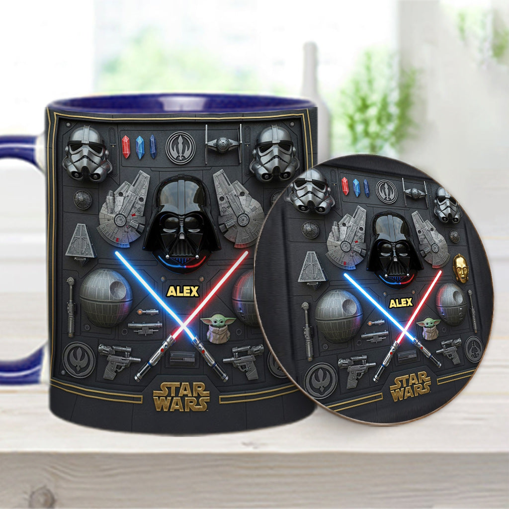 The Galaxy - Personalized The Force Accent Mug