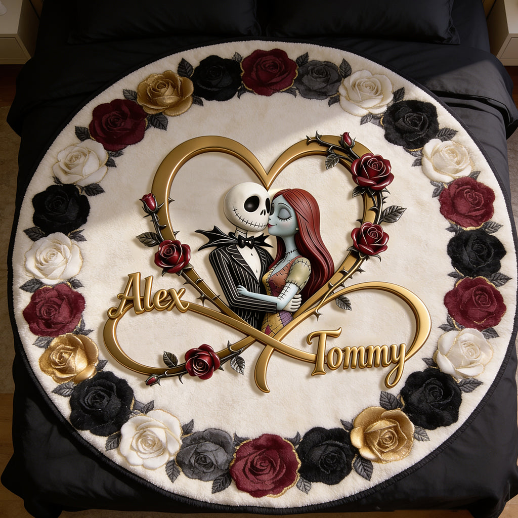Till Death Do Us Part - Personalized Nightmare Shaped Fleece Blanket