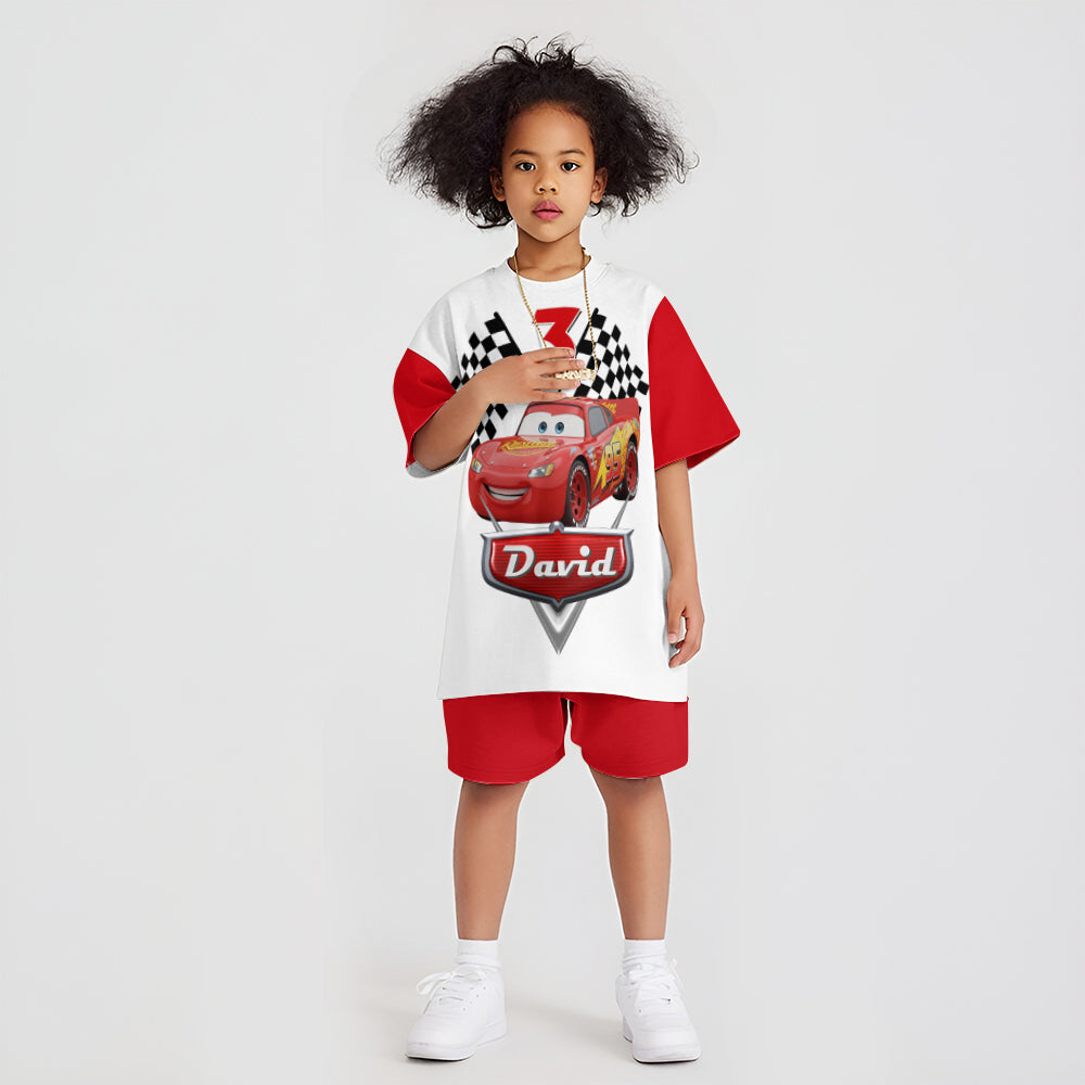 Racing Car - Personalized Cars Kid T-shirt & Shorts