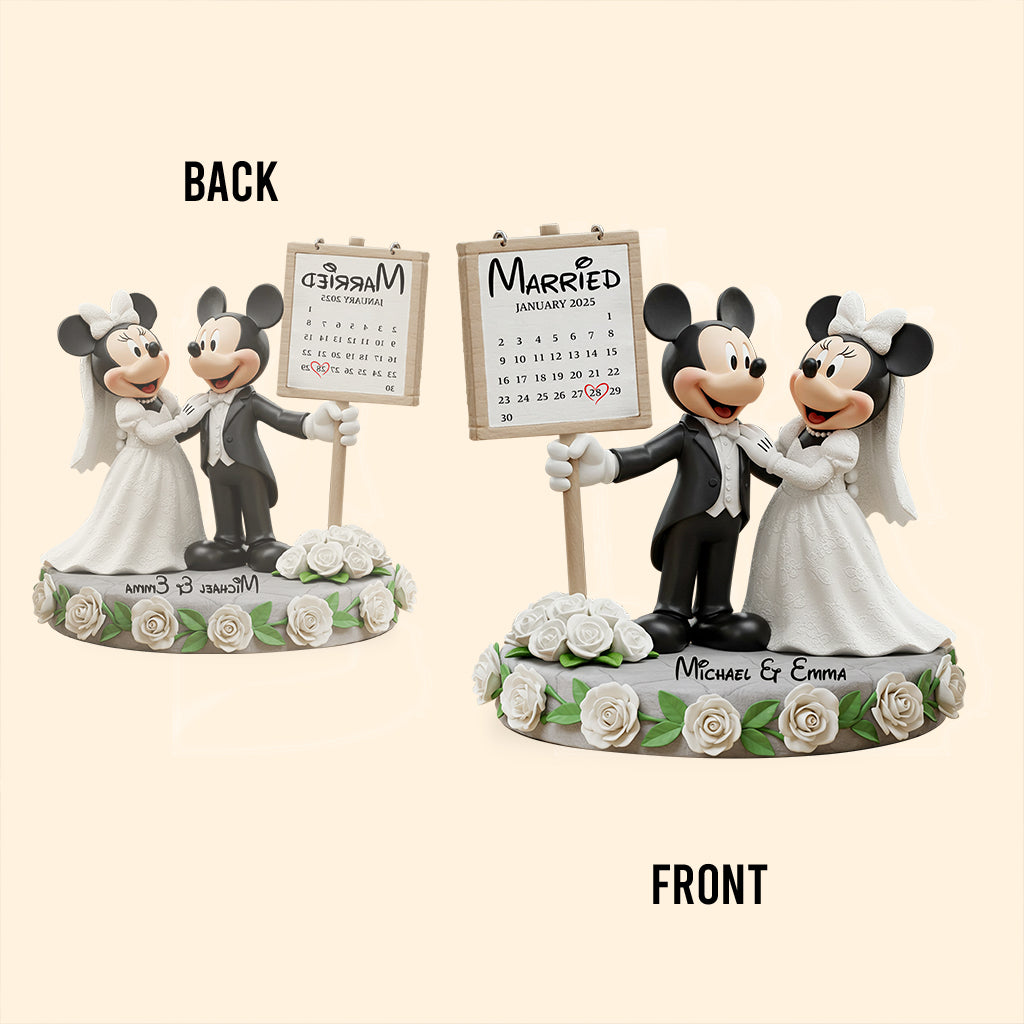 Happy Anniversary Mouse Couple - Personalized Mouse Custom Shaped Acrylic Plaque