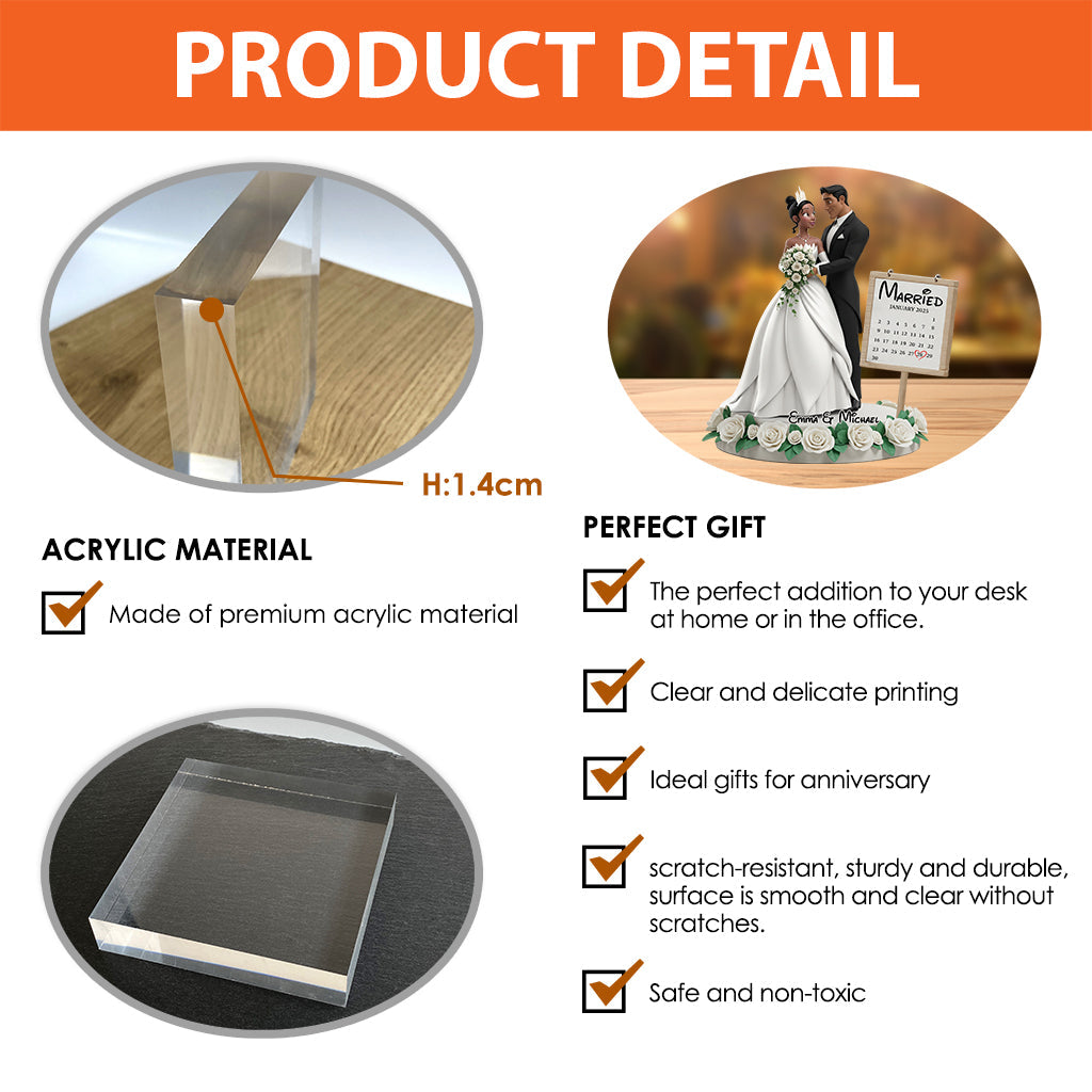 Happily Ever After Anniversary - Personalized Mouse Custom Shaped Acrylic Plaque