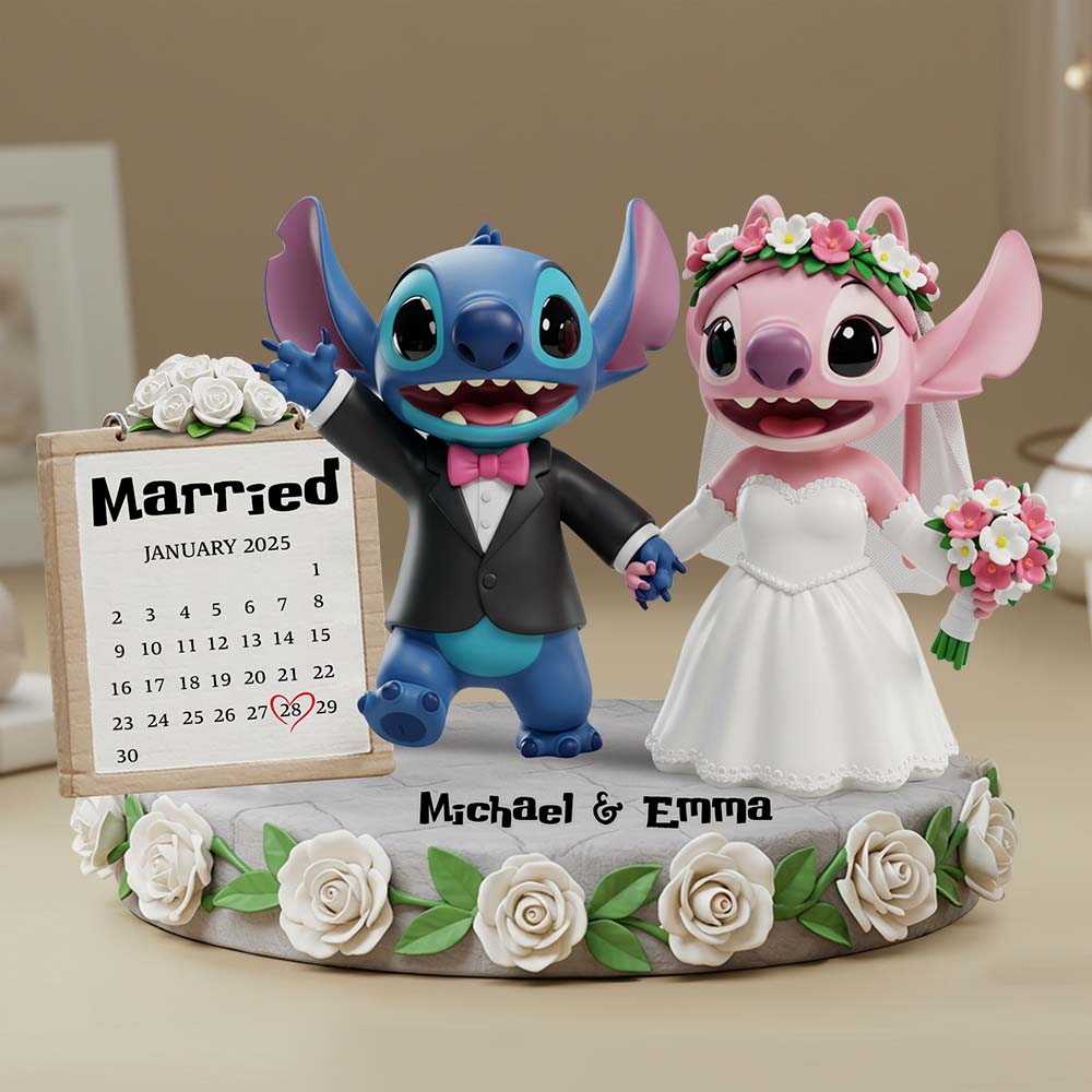 Happy Anniversary Blue Ohana - Personalized Ohana Custom Shaped Acrylic Plaque