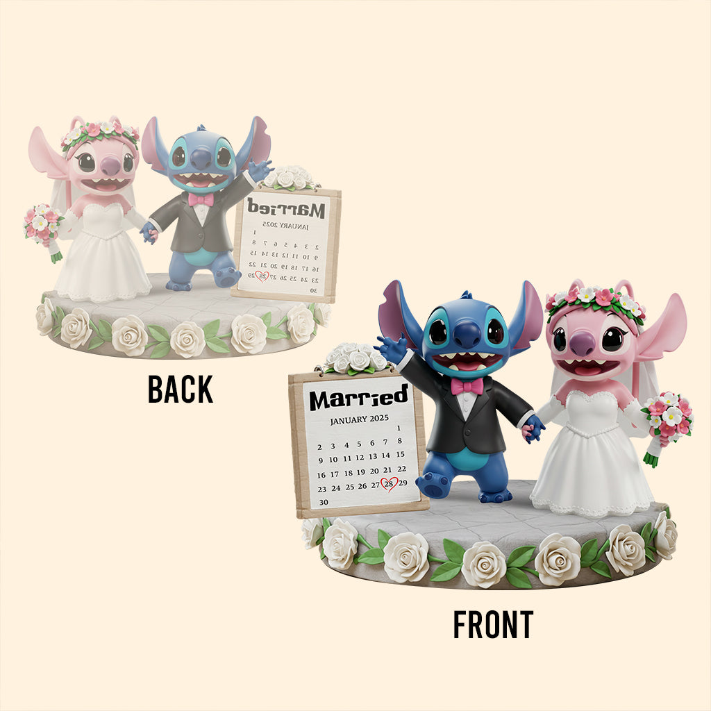 Happy Anniversary Blue Ohana - Personalized Ohana Custom Shaped Acrylic Plaque