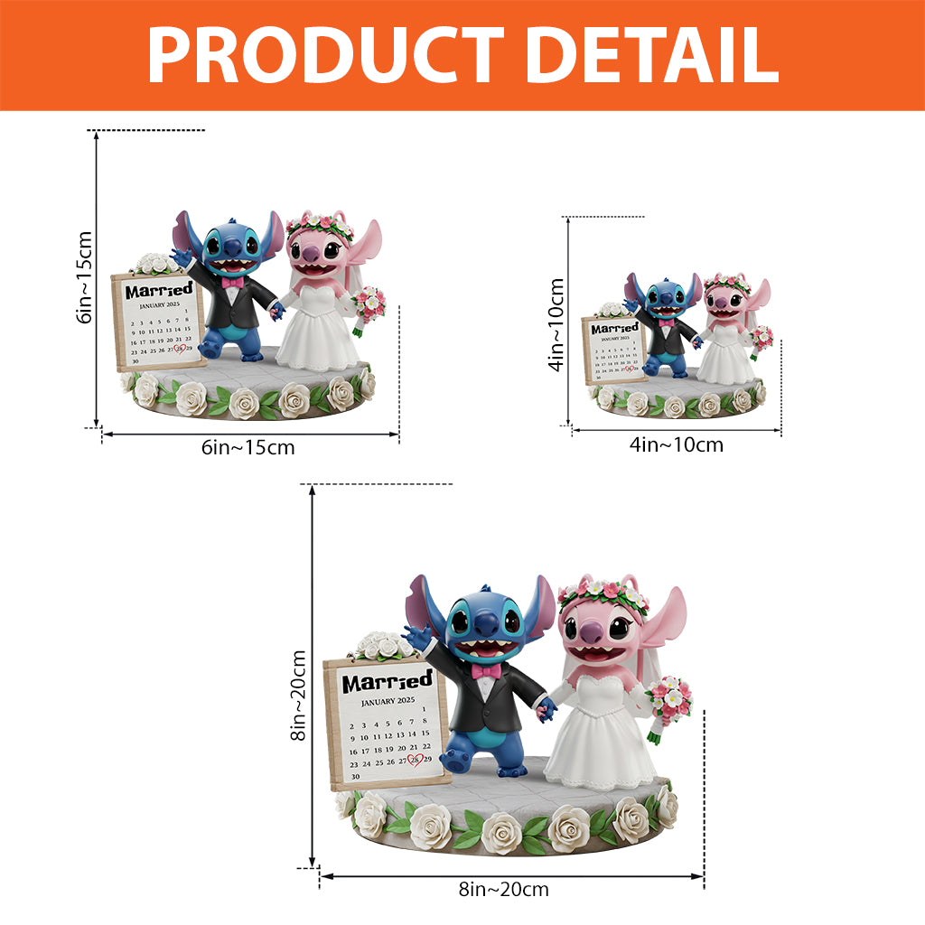 Happy Anniversary Blue Ohana - Personalized Ohana Custom Shaped Acrylic Plaque