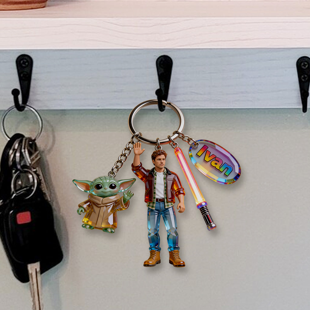 May The Force Be With You - Personalized The Force Keychain With Charms