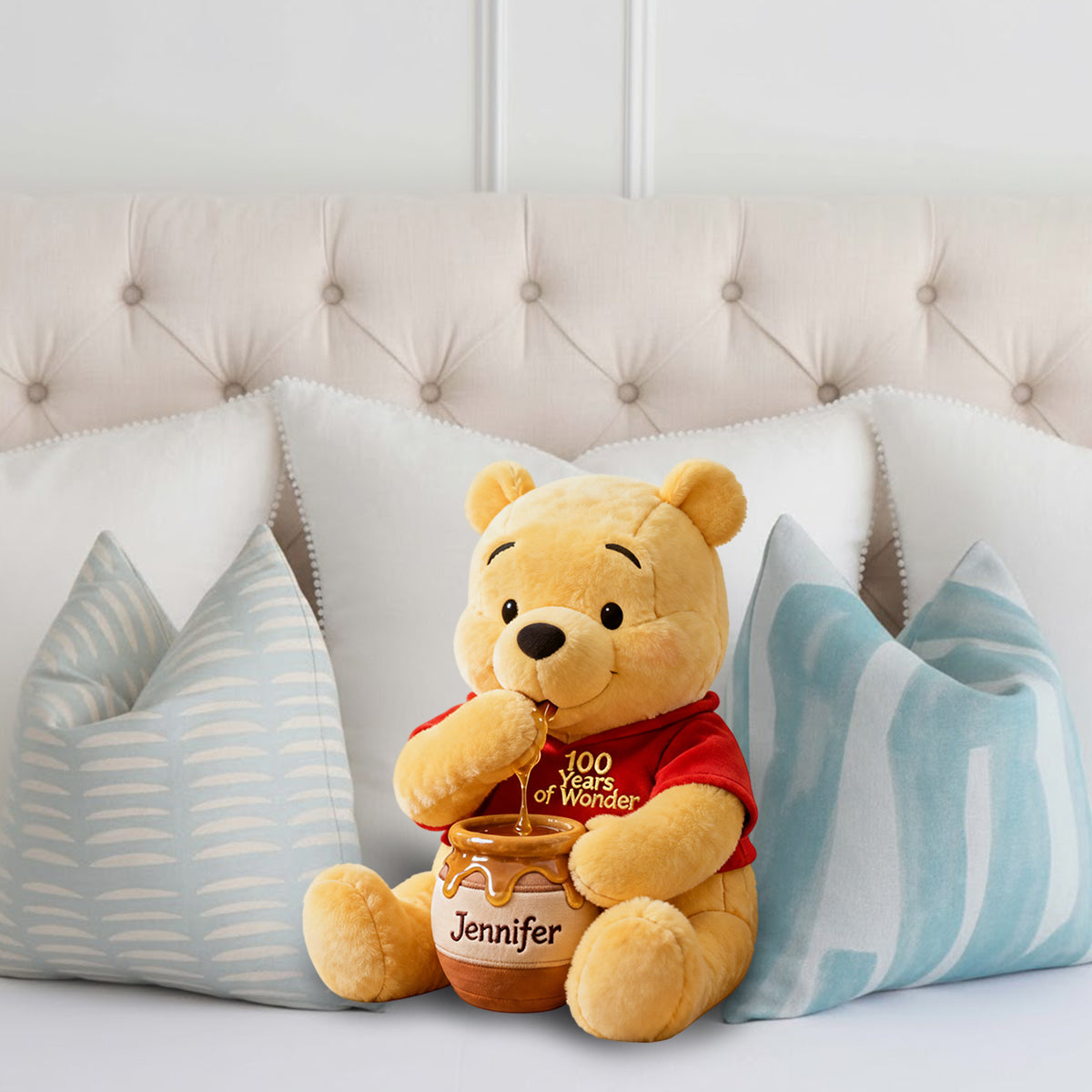 100 Years Of Wonder - Personalized Mouse Faux Fur Shaped Pillow