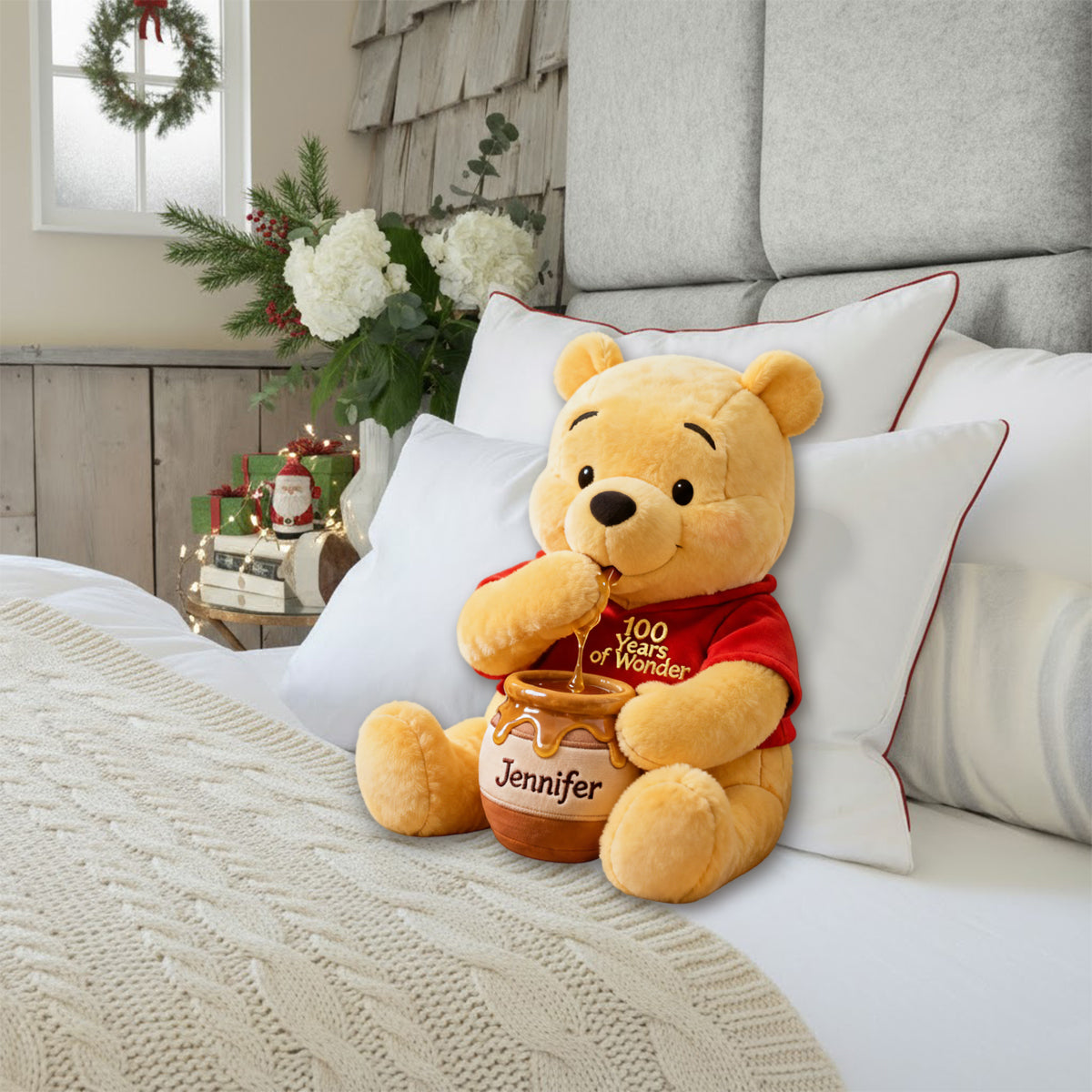 100 Years Of Wonder - Personalized Mouse Faux Fur Shaped Pillow