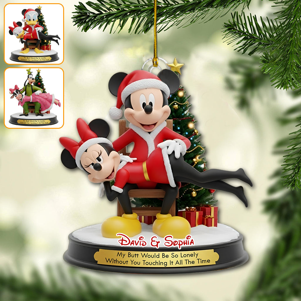 Funny Mouse Couple - Personalized Couple Ornament