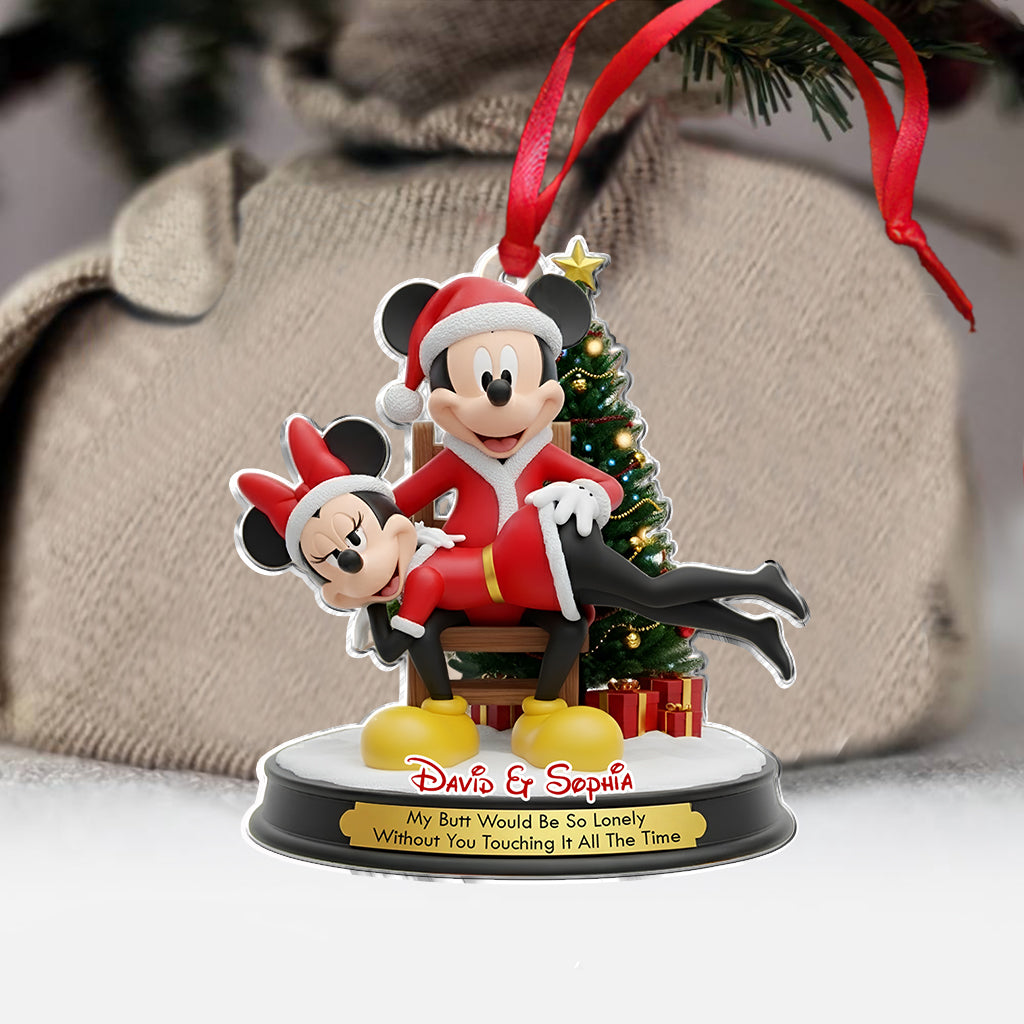 Funny Mouse Couple - Personalized Couple Ornament