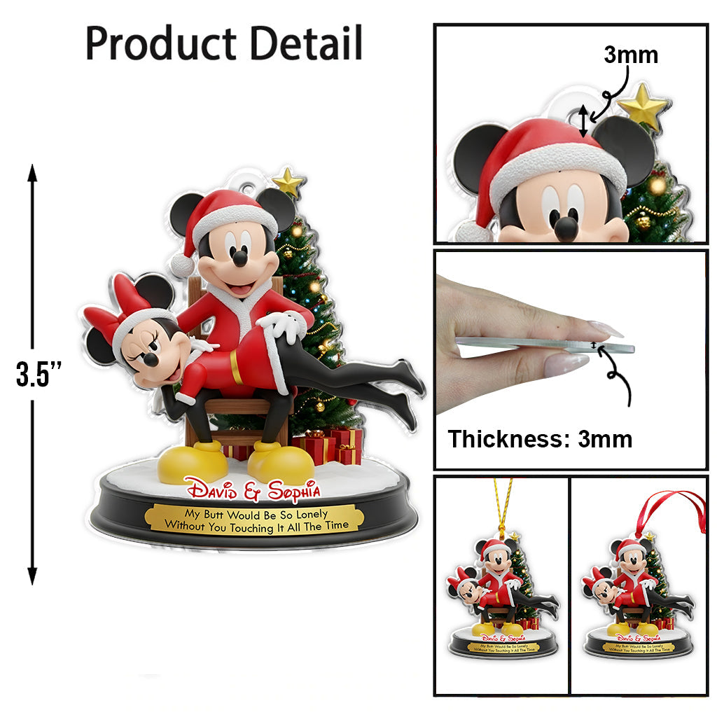 Funny Mouse Couple - Personalized Couple Ornament