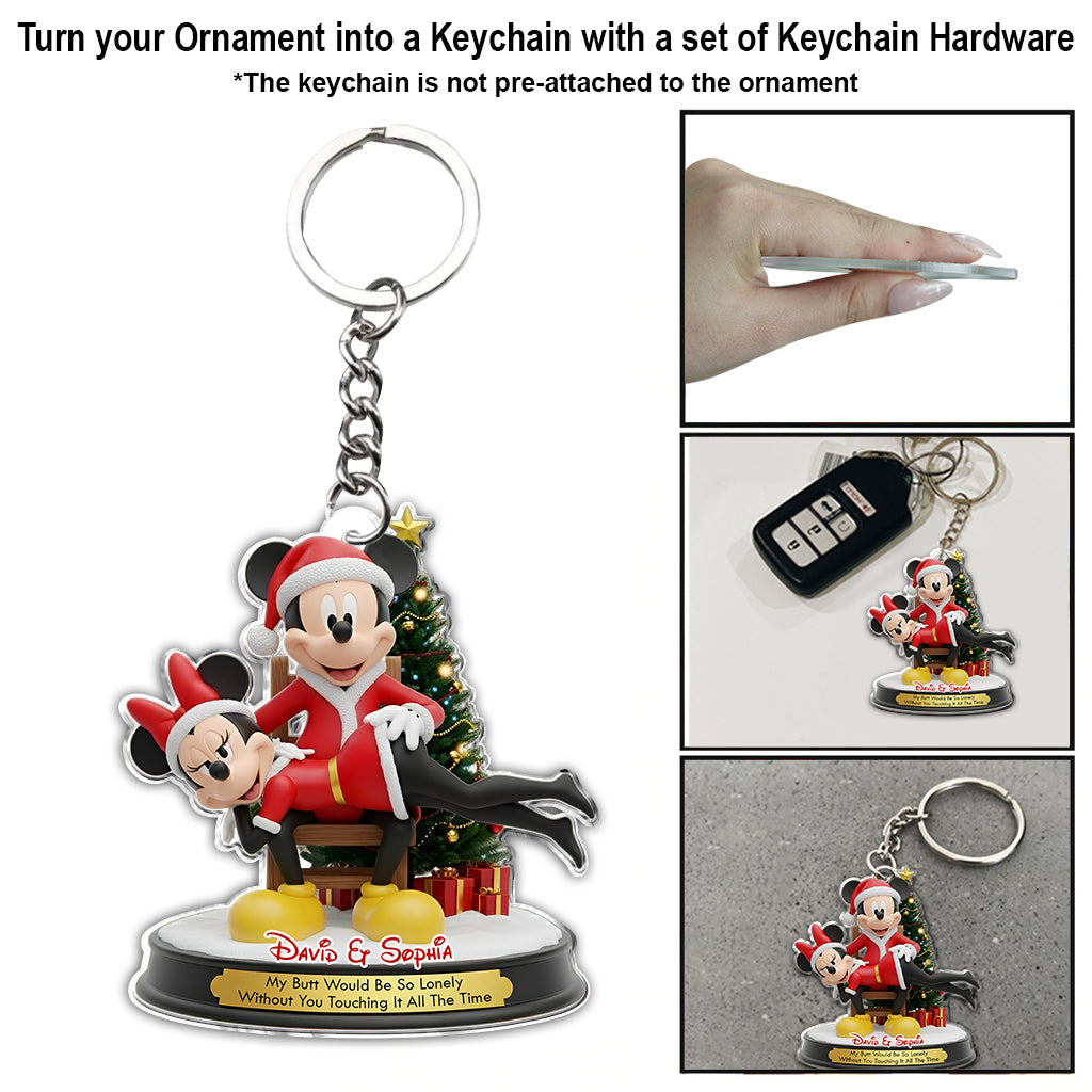 Funny Mouse Couple - Personalized Couple Ornament