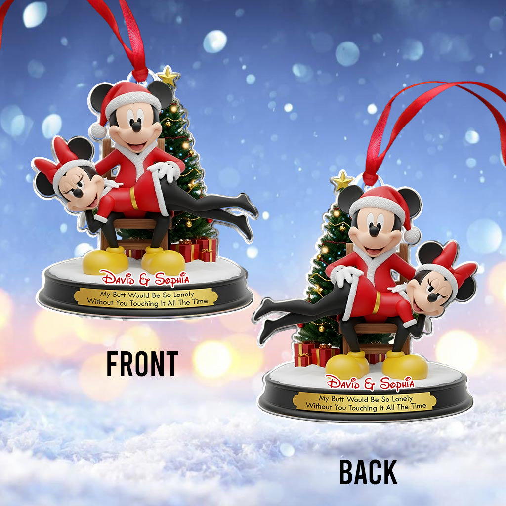 Funny Mouse Couple - Personalized Couple Ornament