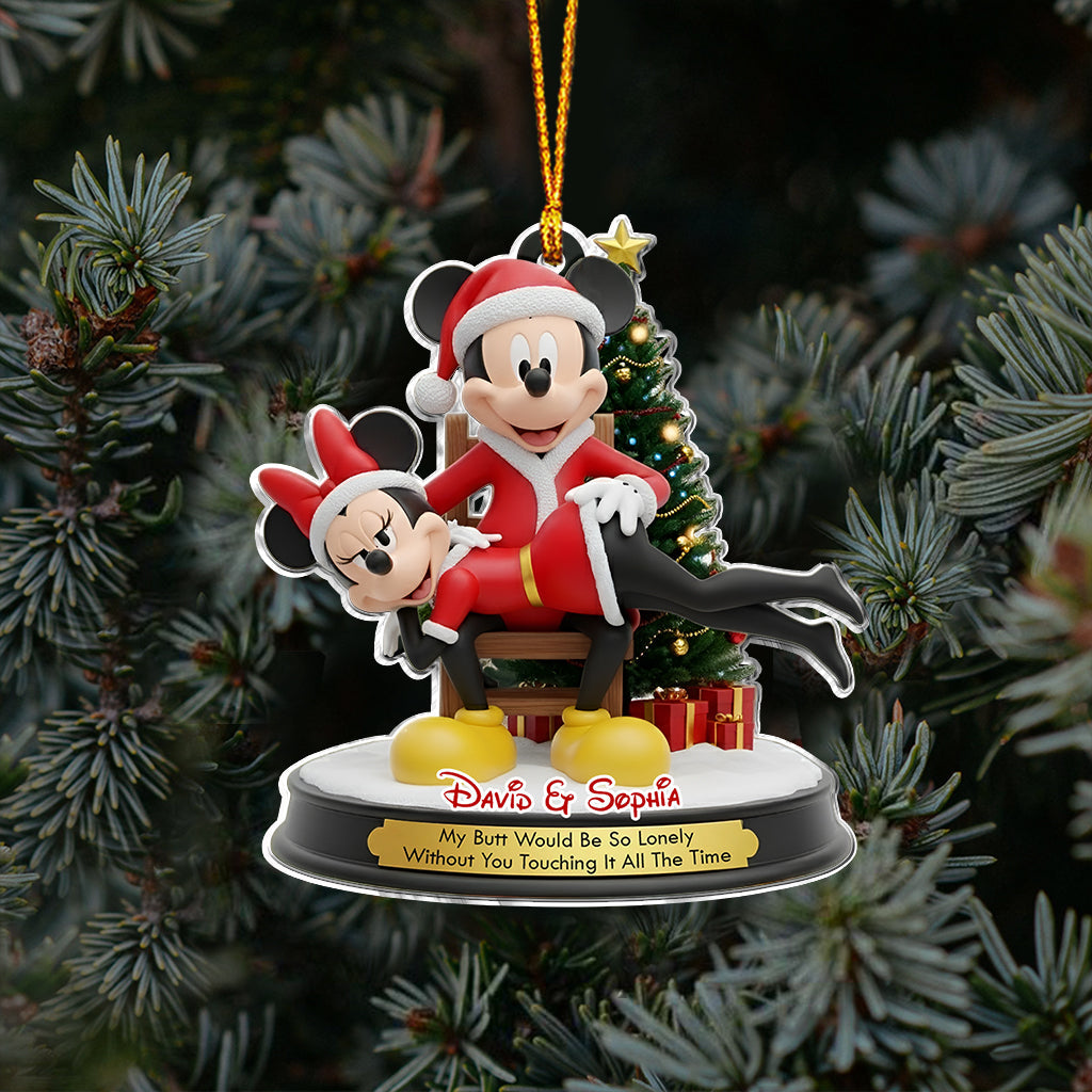 Funny Mouse Couple - Personalized Couple Ornament