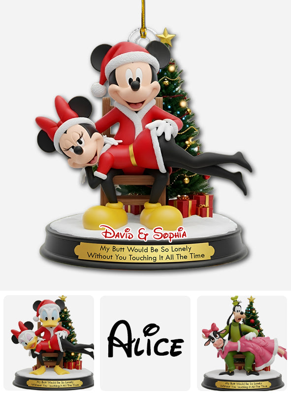 Funny Mouse Couple - Personalized Couple Ornament