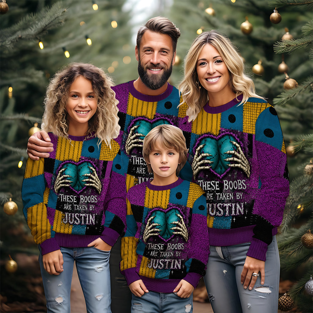 Nightmare Couple, Couple Funny Gift - Personalized Nightmare Ugly Sweater