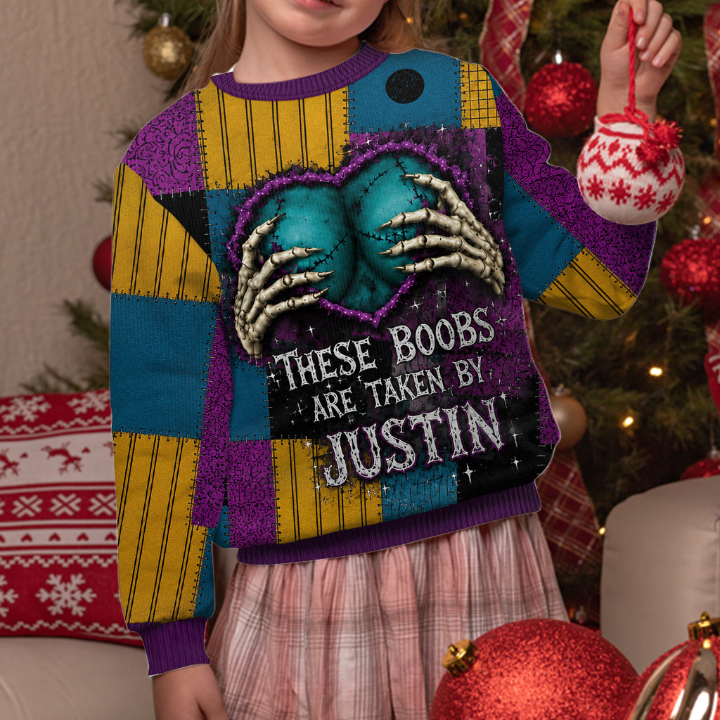 Nightmare Couple, Couple Funny Gift - Personalized Nightmare Ugly Sweater