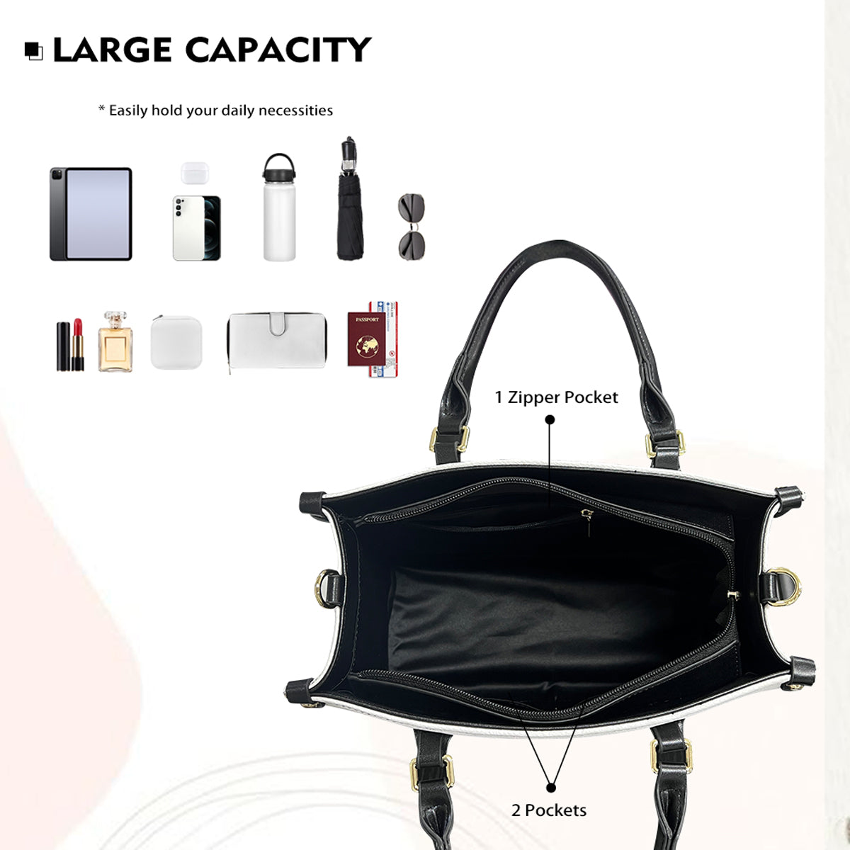 Magic Charms - Personalized Mouse Leather Handbag & Leather Long Wallet